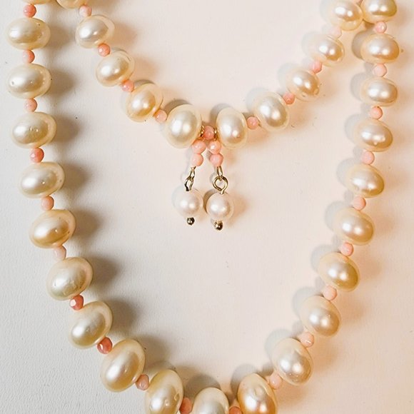 Pearls & Crystals Jewelry with Cultured Pearls Aussy Opal Angel Skin Coral - Picture 7 of 7